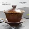 Jingdezhen-Chinese Gaiwan Tea Bowl, Household Porcelain Cups, Beautiful Teaware Teacup and Saucer Set, Ceramic Drinkware Tureen