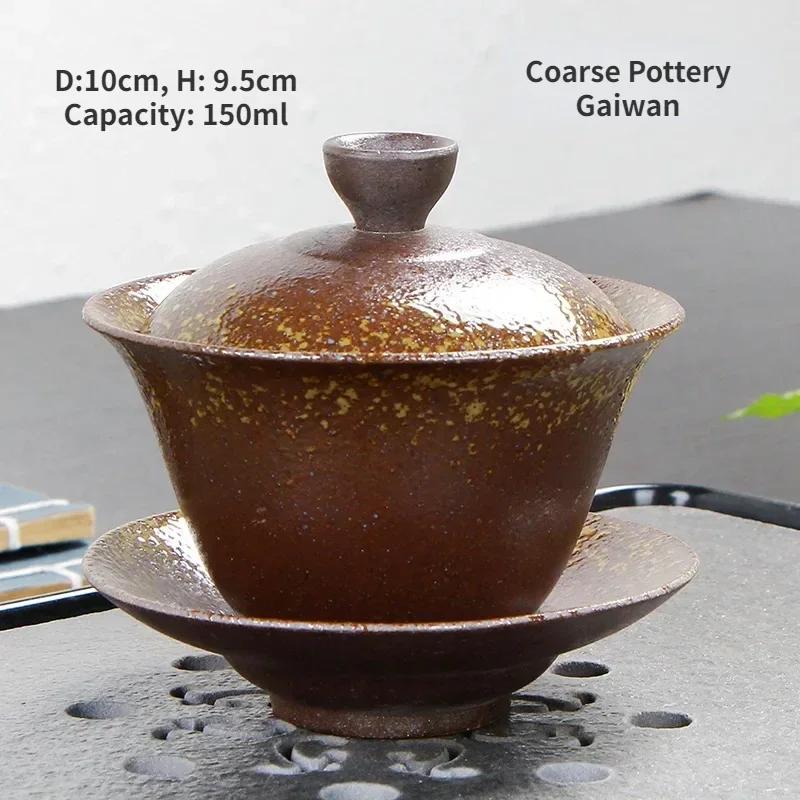 Jingdezhen-Chinese Gaiwan Tea Bowl, Household Porcelain Cups, Beautiful Teaware Teacup and Saucer Set, Ceramic Drinkware Tureen