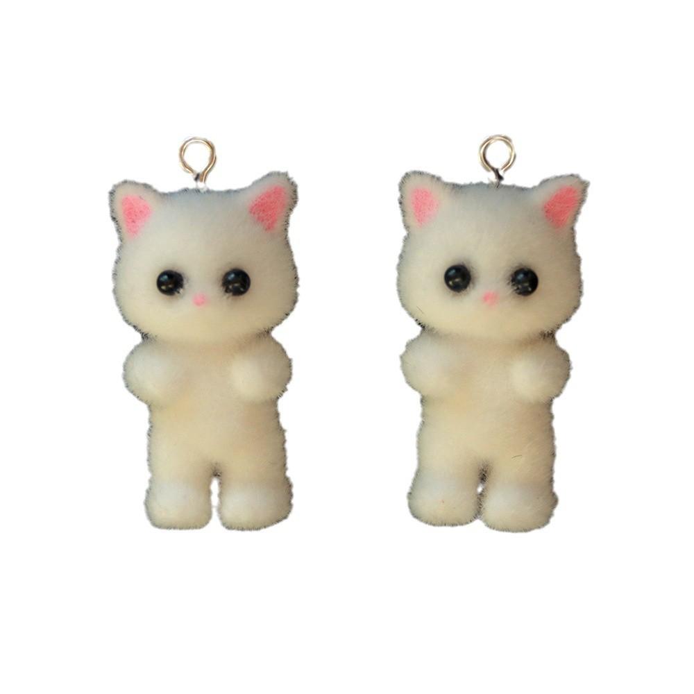 3D Three-dimensional Resin Flocked Cute Pet Pendant One Size