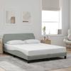Vidaxl Struttura Letto Senza Materasso, Grigio Chiaro, 120X200 Cm, Velluto