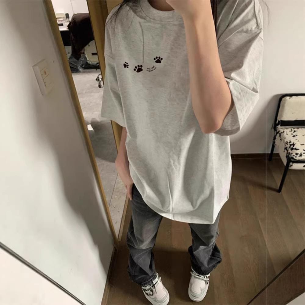 T-shirt Oversize Manches Courtes Streetwear Américain Grande Taille pour Femme - Tendance Été Coupe Ample