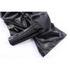 Hip Hop Mens Pleated Pu Leather Pants Harajuku Retro Streetwear Loose Ruched Casual Trousers Straight Solid Color Black Pants