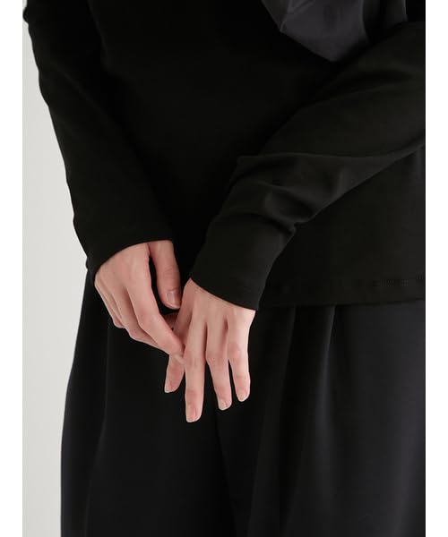 Emi Ruffle Blouse Long Sleeve Set Free Size Women's (13WCT251044), Black,