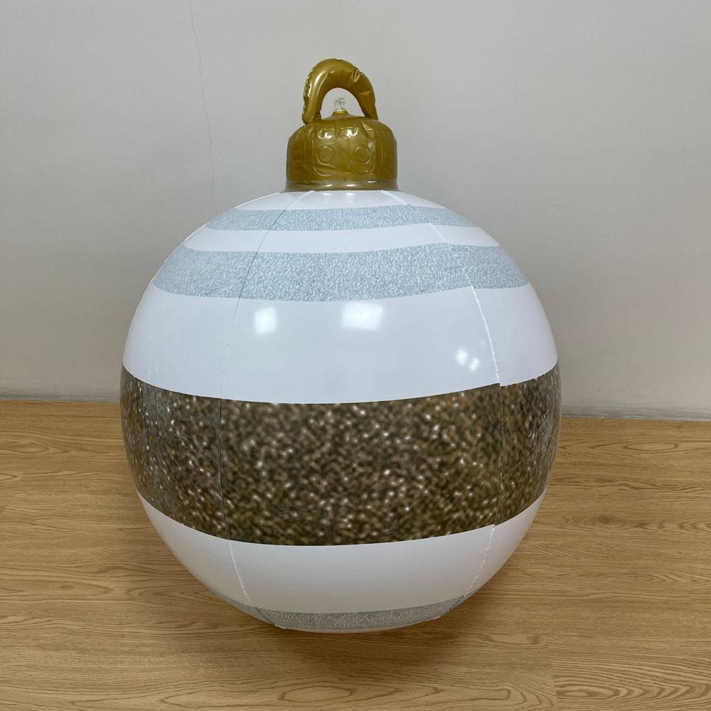 60CM Weihnachten Aufblasbare Dekorierte Kugeln Weihnachten Außen Weihnachtsbaum Dekorationen Aufblasbare Christbaumkugeln Spielzeug mit Licht