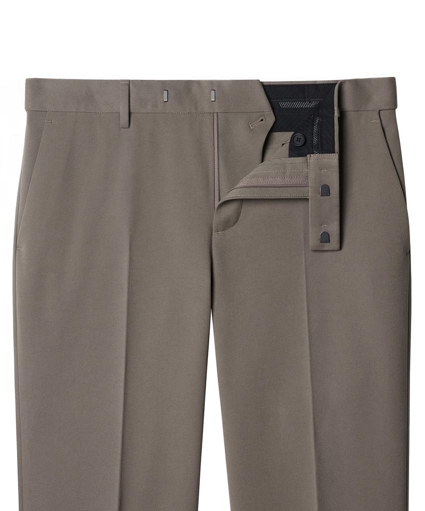MUSINSA STANDARD Heavyweight Fleece-Lined Tapered Hidden Elastic Waist Length Slacks [Dusty Beige]