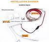 110V/220V Bathroom Mirror Touch Control LED Strip with Dual Key Defogging Module