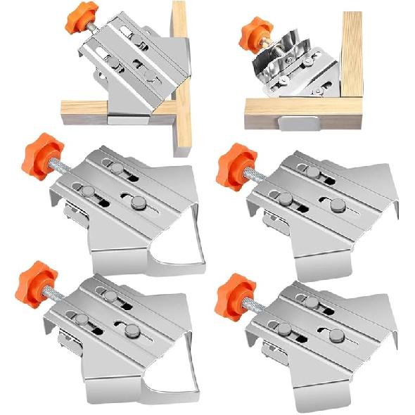 Quick Right Angle Fixing Clip, Multipurpose Stainless Steel 90° Degree Corner Clamp for Woodworking, T-shaped Right Angle Clamping Tool with