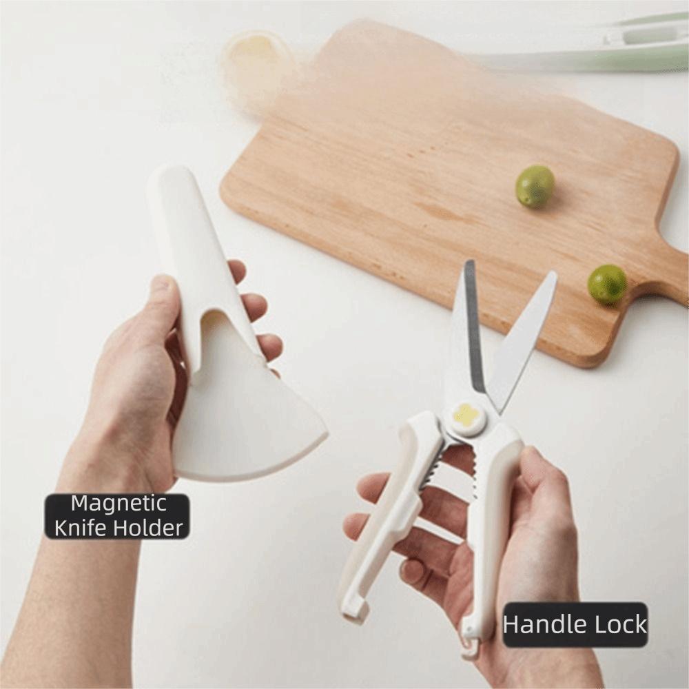 with Magnetic Cover Food Shears Stainless Steel Utility Scissors Kitchen Scissors Poultry