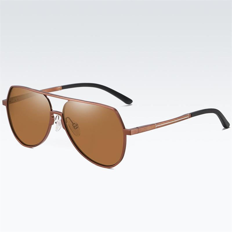 

AORON алюминиево-магниевая оправа дневного и ночного видения фотохромные поляризованные солнцезащитные очки для улицы модные антибликовые очки UV400 для спортивной рыбалки вождения коричневый