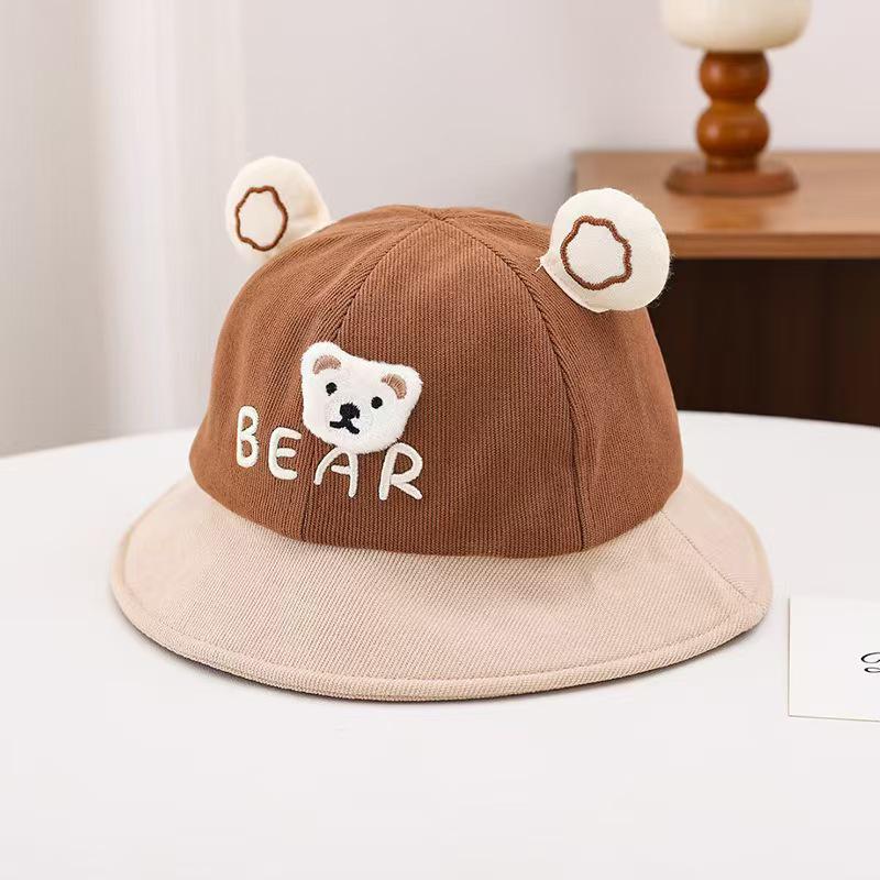 

Autumn Embroidered Baby Fisherman Hat - Versatile Sun Protection & Warmth