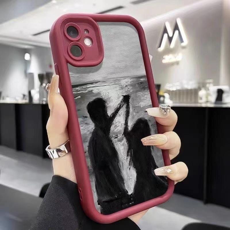Couple new models are suitable for iphone17 mobile phone case Apple 15promax/14 anti-drop 13pro art 16 Europe and America