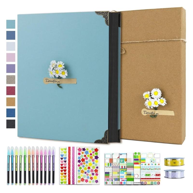 DIY Sada Fotoalba Scrapbook s Tužkou Páskou a Samolepkami Kraftový Papír Pamětní Kniha Potřeby pro Scrapbooking Valentýnský Dárek