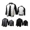Autumn Men Long Raglan Sleeve Color Block Varsity Jacket Buttons Pocket Coat