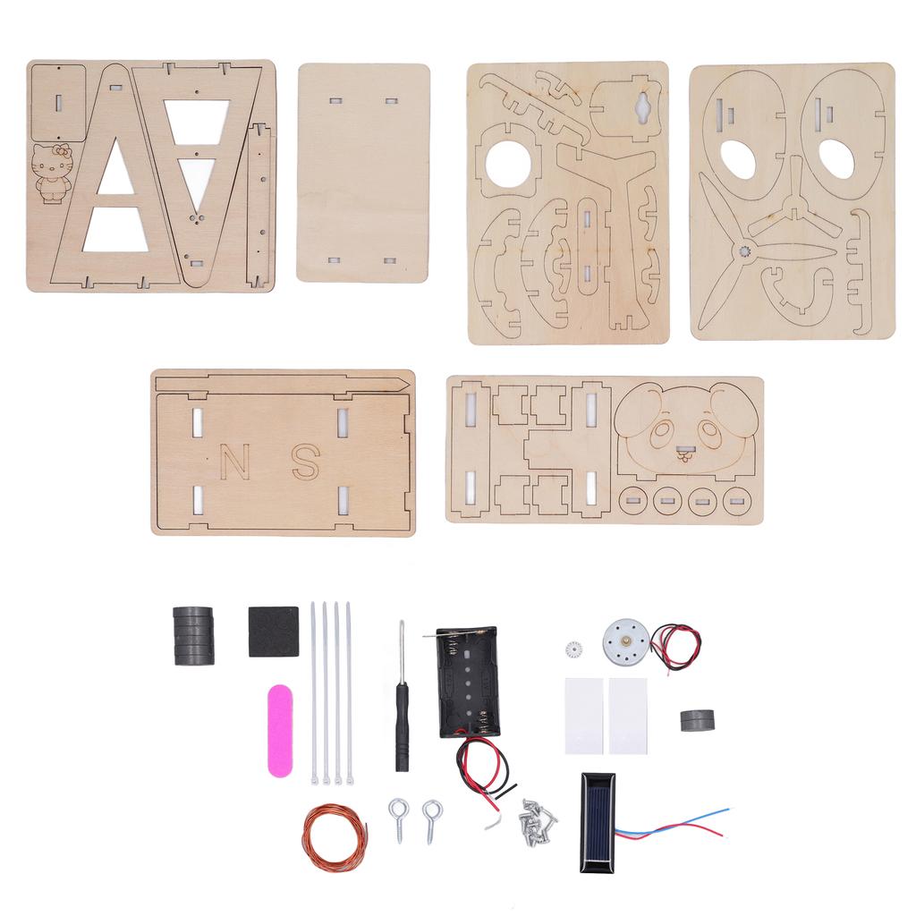 3D Wooden Puzzles for Kids 3 in 1 Model Building Kit DIY Wood Craft Assembly Project Gift Toys