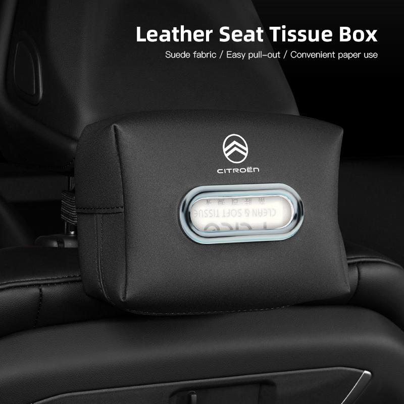 Car Tissue Bag Hanging Vehicle Napkin Box For Citroen VTS DS3 DS4 DS5 RD3 Cross Berlingo Xsara Grand Picasso Jumper Cactus Saxo
