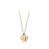 Colar Pingente Coração Clássico da Marca T com Strass, Design de Coração de Amor Banhado a Ouro