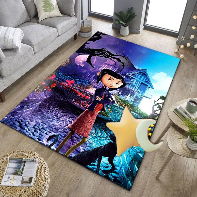 Moonlit Mystery Cora-line Office Rug Chair Mat, Game Carpet, Suitable for Front Door, Bedroom, Living Room, Desk, Holiday Gift