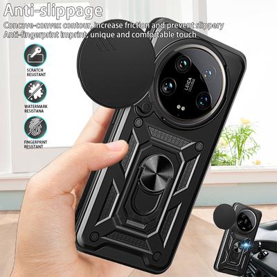 Pro Xiaomi Mi 14 Ultra 5G Pouzdro Posuvný Objektiv Armor Pouzdro na Telefon Pro Xiaomi Mi14 Ultra mi 14ultra 6.73 Magnetický Držák Prsten Zadní Kryt