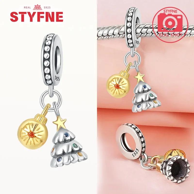 Realcopper Christmas Tree Beads Christmas Collection Charms For Making Original Bracelets Diy Fine Jewelry Gifts For Women