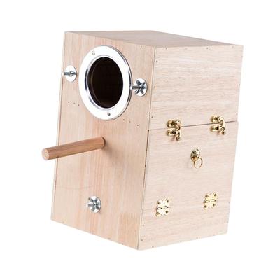Parrot Breeding Box Parakeet Nesting Box Bird House Wooden for Budgie Canary