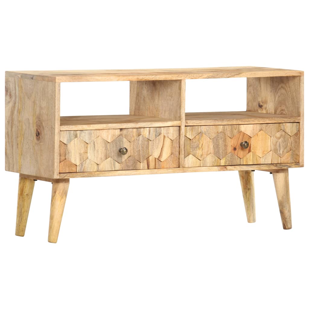 TV Stand 90 X 30 X 50 Cm Solid Mango Wood