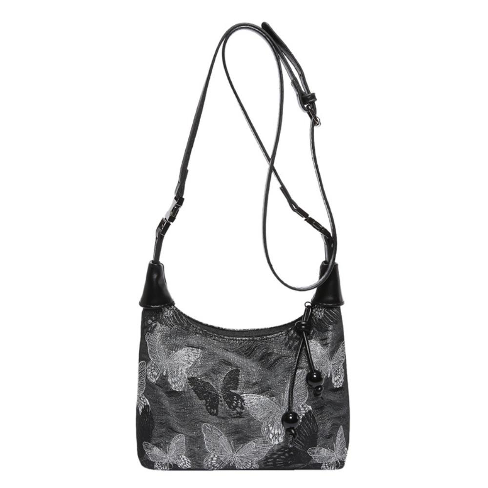Simple New Chinese Style Bag Commute Cross Body Bag Casual Butterfly Embroidery Bag  Girls