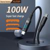 5A Dual Type-C PD100W Fast Charging Cable with Digital Display for iPhone 15 and Huawei Laptops
