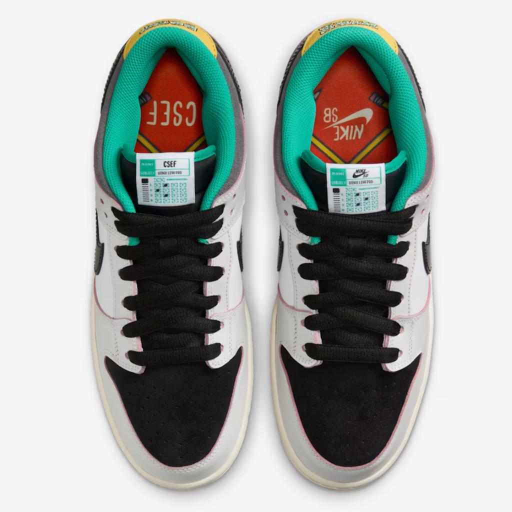 HJ4132-100 CSEF Nike SB Dunk Low Pro QS White and Black (Men's)