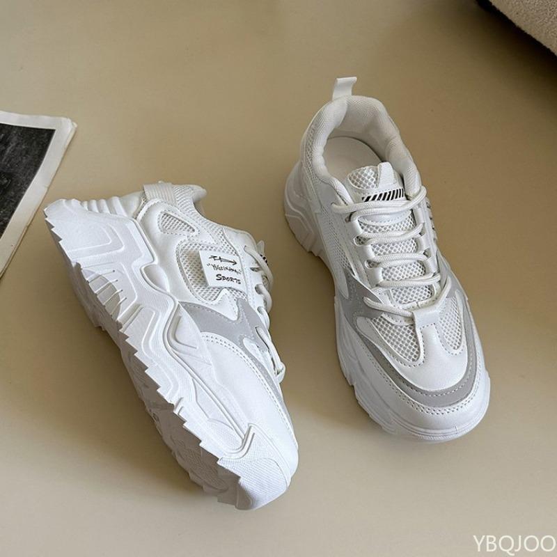 Fashion Women's Spring Autumn New Casual Comfortable Thick Soled Sports Shoes Fashionable Mesh  Versatile Shoes Breathable Sneakers