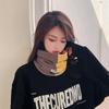 Winter Double-Layer Thick Warm Scarf Outdoor Cycling Men And Women Color Matching Cold-Proof Scarf