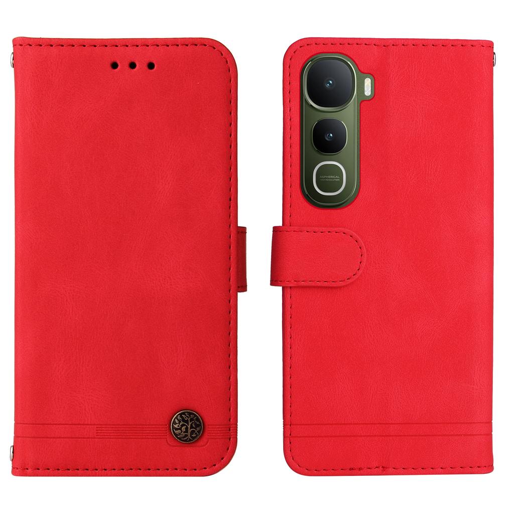 For vivo Y400 5G Leather Wallet Cases Skin Touch Phone Cover Stand with Strap
