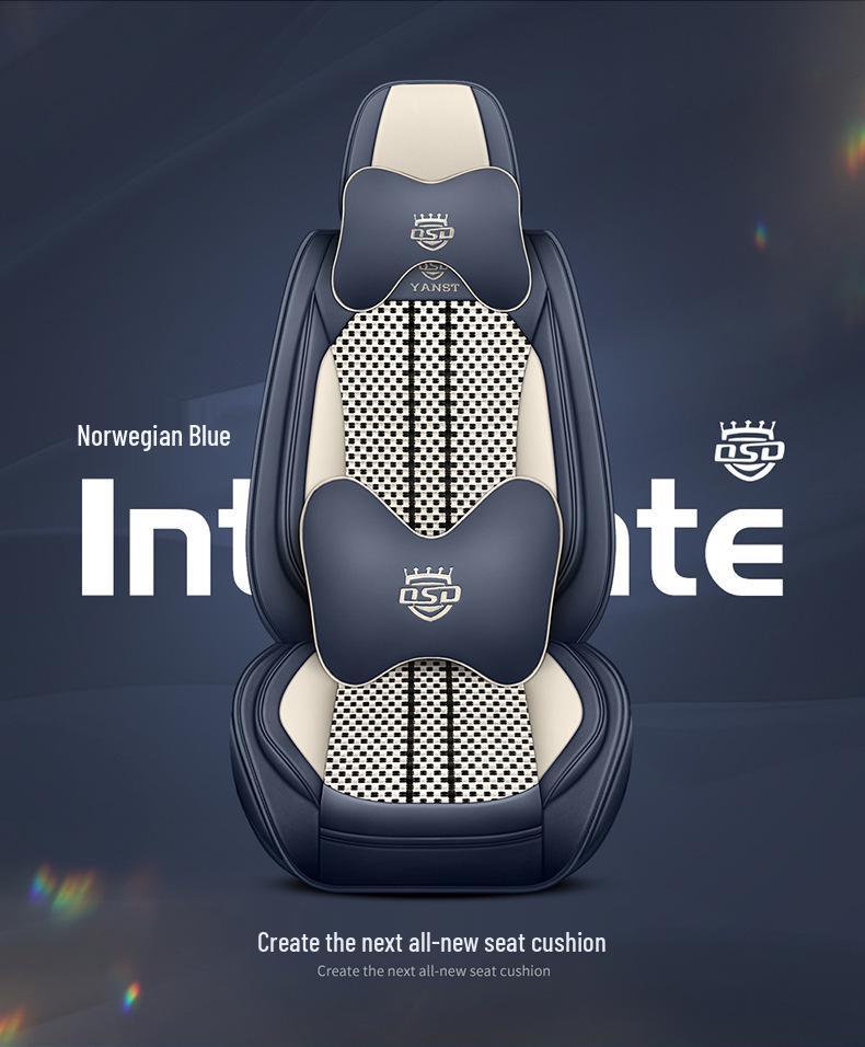 Four-Season Silk Ice Car Seat Cover: Luxurious Universal Fit for Five-Seat Cars