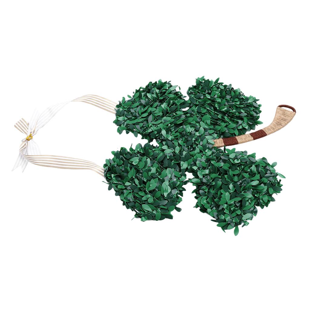 Lucky Clover Door Swag Multifunctional Plastic Artificial Lucky Clover Greenery Garland for Fireplace