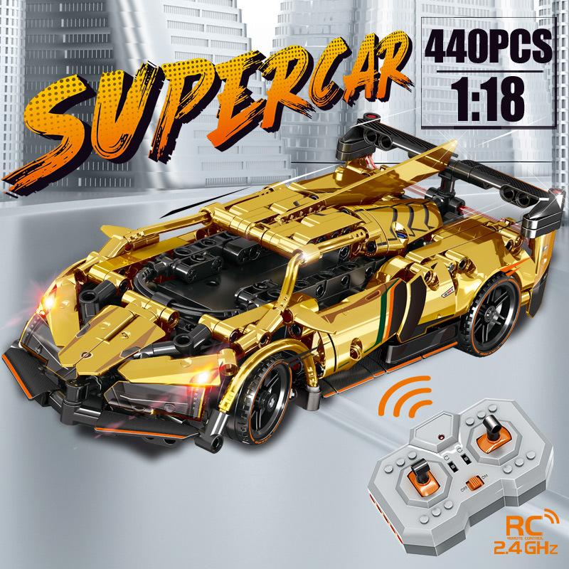 Mindy 1:18 Remote Control Car Model 2.4G Technology Car Assembly Building Block Boy Gift Racing Toy Building Block Car