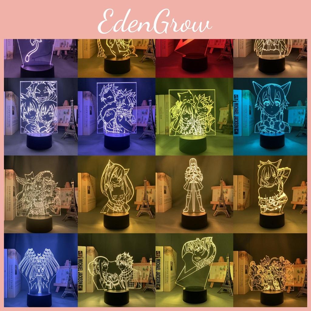 Night 3d Lights Boys Girls Fairy Tail Action Figure Fairy Lamp 16 Remote Colors