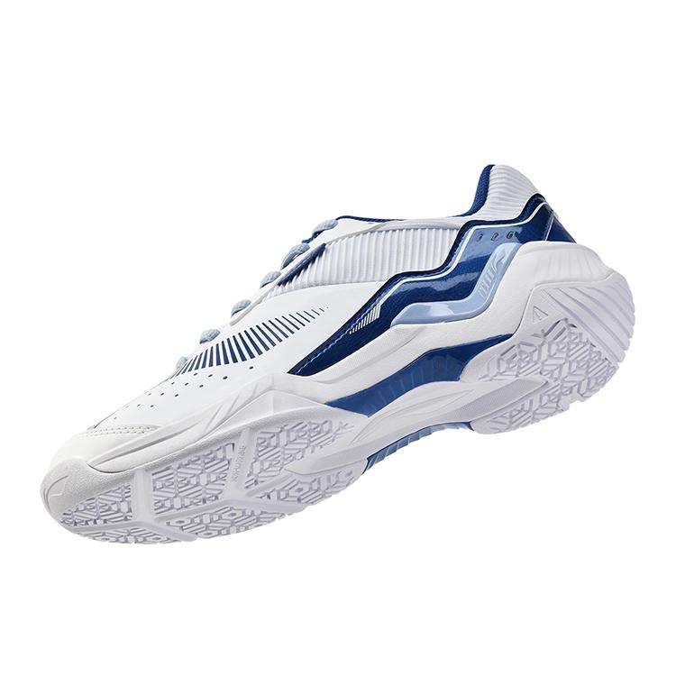 Li Ning Thunder Training Comfortable Fashion Shock Absorption Non-Slip Wear-Resistant Low-Top Badminton Shoes Unisex sneaker White Blue AYTV005-1