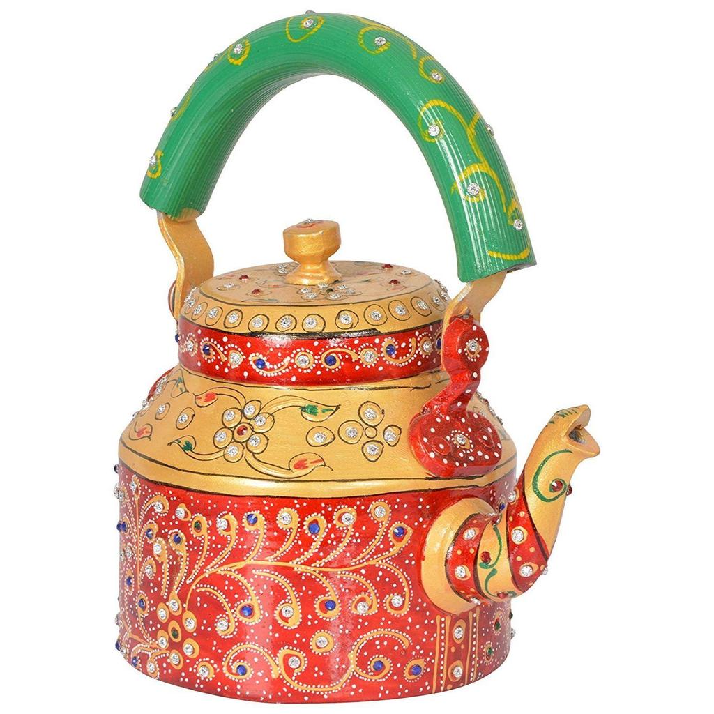 Hand Painted Designer Aluminium Kettle for Tea/Coffee, Home Décor& Gift Purpose. Capacity 1