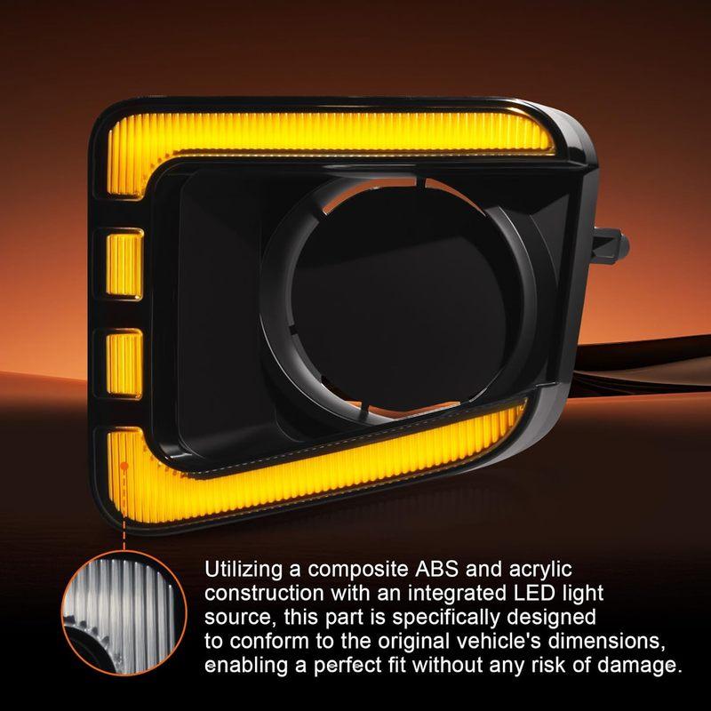 LED Fog Light for Toyota Tundra 2014 - 2021 Sequential Daytime Running Light with DRL Harness Dynamic Turn Signal Lights