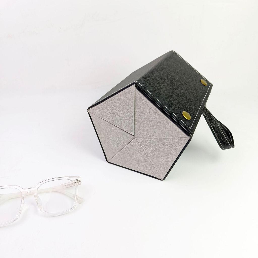 Handmade Multi-section Folding Eyeglass Case for Myopia Glasses & Sunglasses