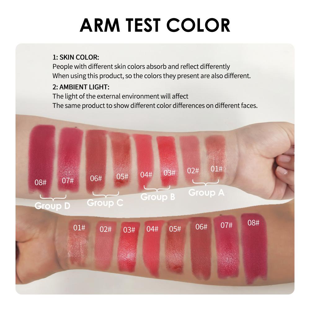 2pcs Fruit Flavor Moisturizing Beauty Makeup Water Lipstick Matte Mist Face Velvet Lip Glaze Sexy Gorgeous Candy Color Lip Makeup