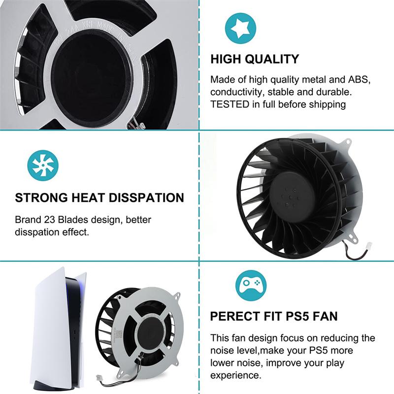 Interner Kühlventilator für PS5-Konsole Ventilator für PS5-Konsole 23 Flügel Interner Kühlventilator für PS5 Flügel