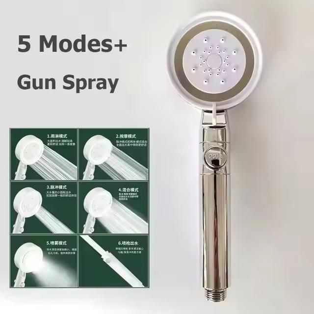 13 Inches Super Big Panel Ceiling Mounted Supercharge Shower Head Set 3 Modes High Pressure Large Flow Rainfall Bathroom Shower