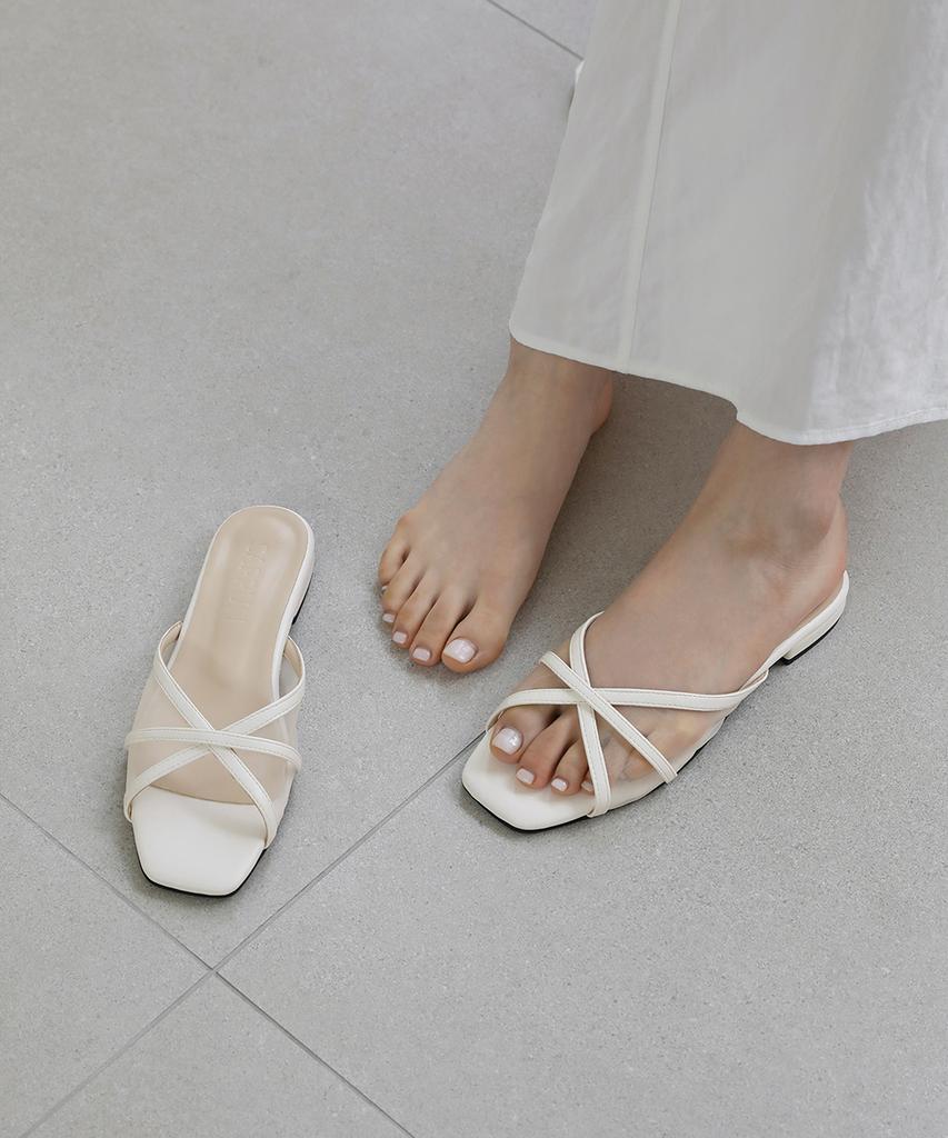 Sappun Verony Square Mesh Sandal Mule (1.5/4Cm) (A Type)