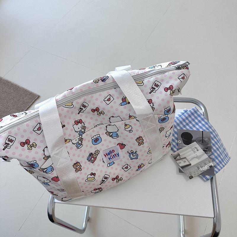 Stylish Cartoon Gym Bag Women's Single-Shoulder Bag Kitty Cute Handbag Large Capacity Simple Commuter Travel Women's Tote Bag