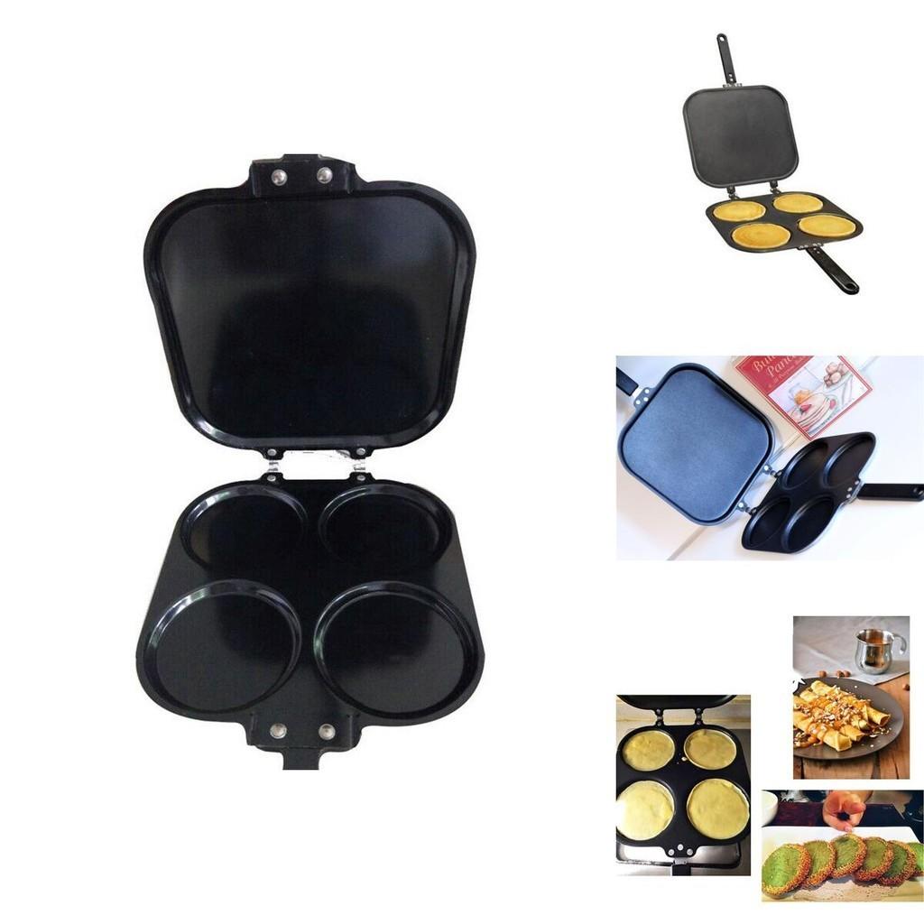 Vierloch-Pfannkuchenmaker Antihaftpfanne - Langlebige Küchenwerkzeuge für die einfache Frühstückszubereitung