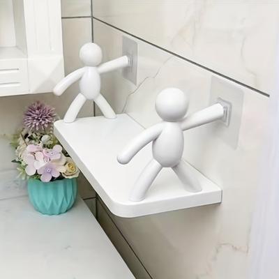 1/2pcs,Small Person Storage Rack, Toilet Bathroom Cosmetics and Kitchen Seasoning Jar Storage Rack, Multifunctional Storage Rack