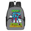 Colorful Number 67 Print Round Front Pocket Backpacks for Boy and Girls Best Gifts 2D Flat Cartoon School Bag for Children