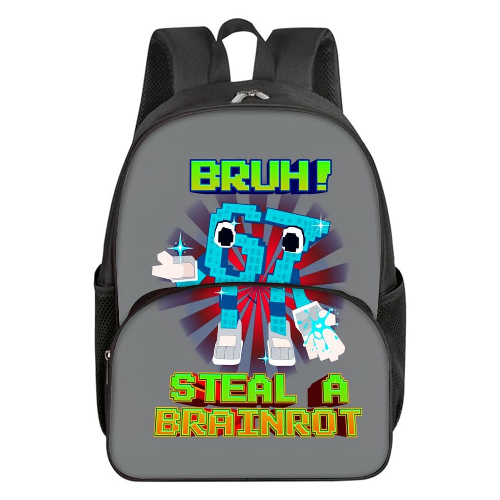 Colorful Number 67 Print Round Front Pocket Backpacks for Boy and Girls Best Gifts 2D Flat Cartoon School Bag for Children