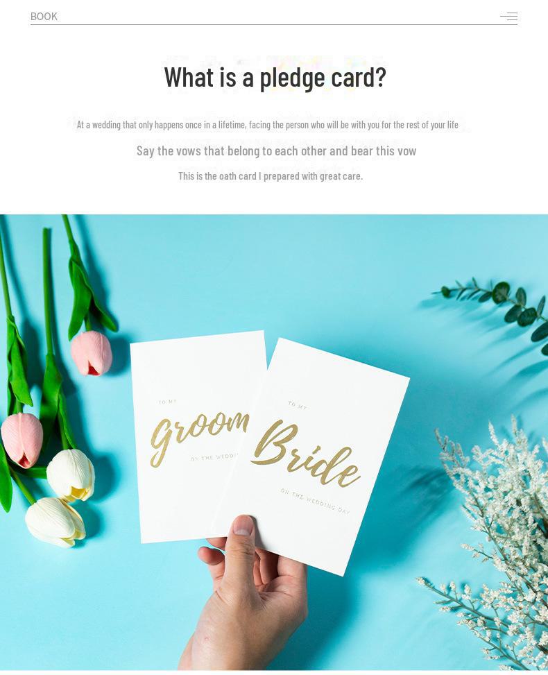 Elegant Hot Stamped Wedding Vows Notebook for Bride and Groom