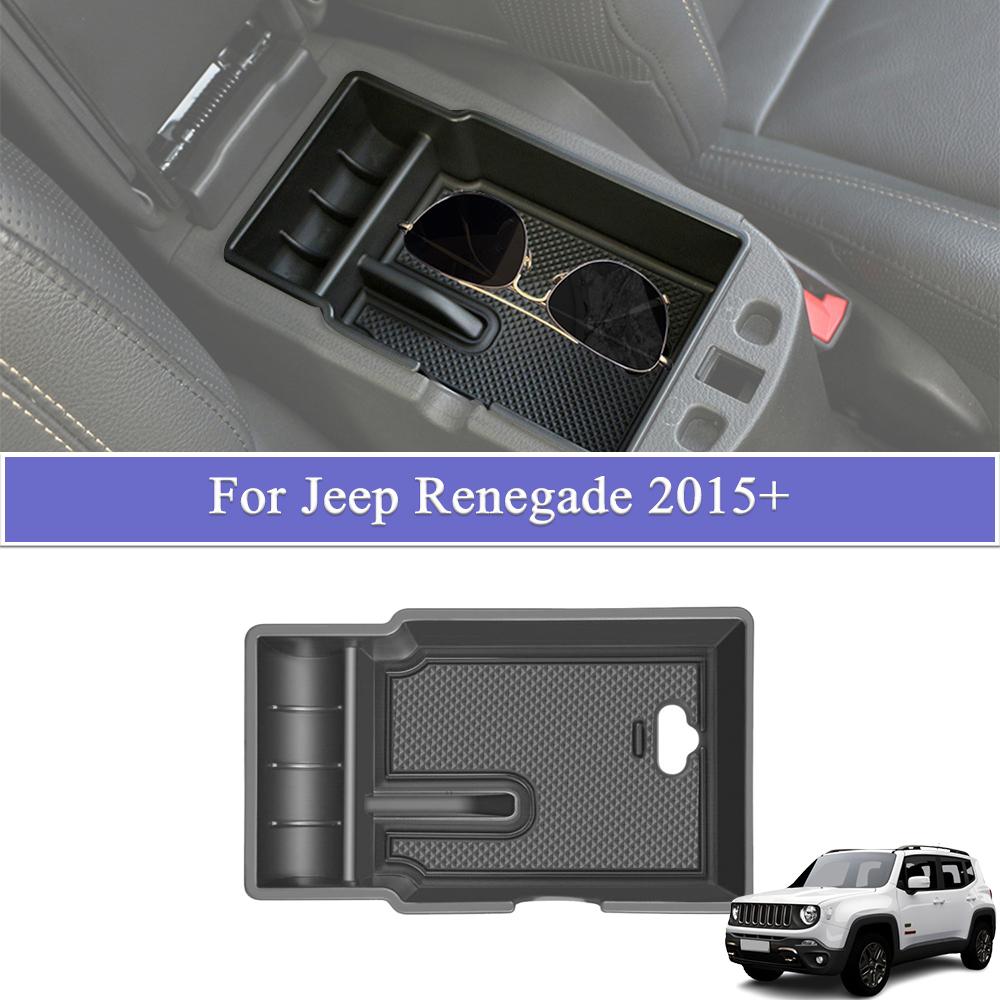 Central Armrest Box Organizer Tray for Jeep Renegade 2015-2025 Center Console Storage Box Tidying Interior Car Accessories